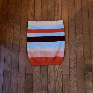 BNWT Darlene Cotton Blend Striped Mini Skirt